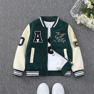 Childrens Coat Trendy Fashion Jacket Spring and Autumn Thin Clothing Boys Girls Versatile Casual Outerwear 240301