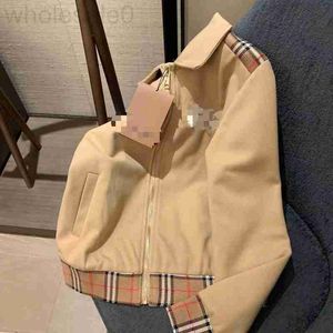 Women's Jackets designer women's exquisite needle-lined insignia embroidered plaid letters Fashion mix and match coat Loose new winter jacket zipper baseball OKHY