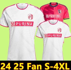 2024 St. L Ouis City Soccer Jerseys 23 24 25 MLS Home Away St Louis''red 'SC White Nilsson Klauss 9 Nelson Gioacchini Vassilev Bell Pidro Football Shirt Mens