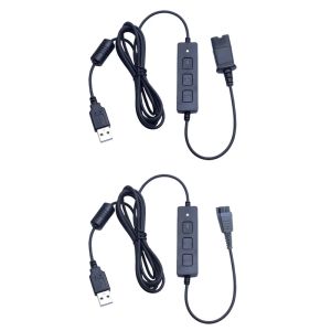 Tillbehör callcenter headset Snabbkopplingskabel till USB -kontakt för QD Hwadset -adapter