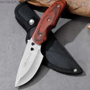 Tactical Knives Stainless Steel Barbecue Cutting Knife Vegetable Fruit Cutter Meat Steak Slicing Knife Cleaver Pocket Knife for KitchenBBQL2403