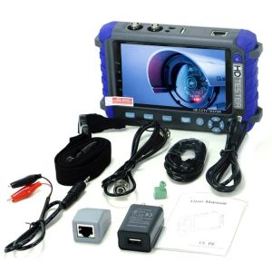 IV8C Free 5 Zoll LCD CCTV Tester Monitor 5MP AHD TVI 4MP CVI CVBS -Kamera Tester Monitor Unterstützung PTZ -Controller UTP -Kabel -Test