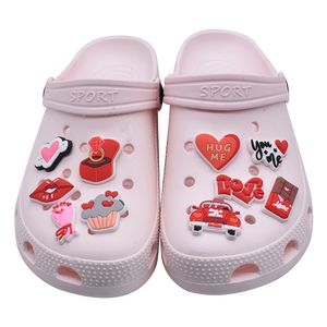 Charms 25 st valentiner dag tema sko dekoration clogs pvc skor tillbehör födelsedagspresenter fest gynnar droppleverans otjr3