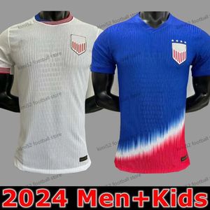 24 25 يورو الولايات المتحدة الأمريكية بوليسيتش ماكيني جيرسي Ertz Altidore Press Wood Morgan Lloyd America Football Shirt United States Camisetas USAS USMNT Player Men Kit