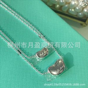 Designer Tiffay and Co High Version Love 925 Silver Acacia Bean Necklace Female Pea Collar Gift