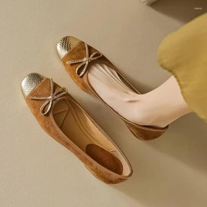 Casual Shoes Plus 327 Phoentin Size 43 Classic Round Toe Ballet Flats 2024 Spring Women Party Low Heels Real Leather 69373