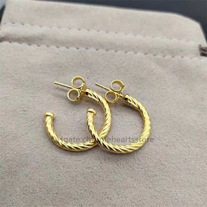 Metal Hollow Hoop Huggie Designer Kolczyki dla kobiet Wysokiej jakości moda Złote Kolor Ear Jewelry Akcesoria Luksusowe kolczyki