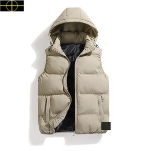 Ny Down Stone Jacket Winter Designer Parka Vest Kvinnor Mens Parka Coat White Duck Down Ladies Jacket Huven Krage varm yttre