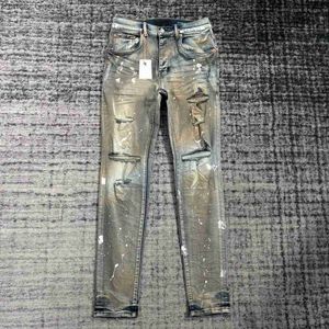 Herr jeans ny stil tung överdriven bläck smutsig effekt smala jeans menl2403
