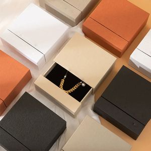 10pcs Fashion Drawer Style Jewelry Packaging Box Fit Display Necklace Bracelets Case Antioxidant Gift Suspension Boxes 240315