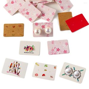 ジュエリーポーチ100pcs/lot paper paper earrings diy for diy手作りの耳スタッドギフトパッケージディスプレイカード