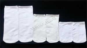 Süblimasyon beyaz çoraplar termal transfer beyaz boş boş basılı çoraplar 15cm 20cm 24cm 30cm 40cm unisex spor çorapları f2688293