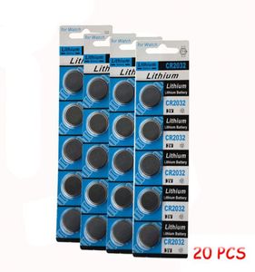 20pcs 4card cr2032 battery DL2032 KCR2032 5004LC ECR2032 Button Cell batteries cr 2032 3v lithium battery for Watch Pedometer3083229