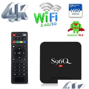 Android Tv Box S96Q Smart Tv Box Android 10.0 Box H313 2.4G 5G Wifi 2Gb 16Gb 4K Set Top Pk X96 X96Q Drop Delivery Elettronica Satell Dhm4Y