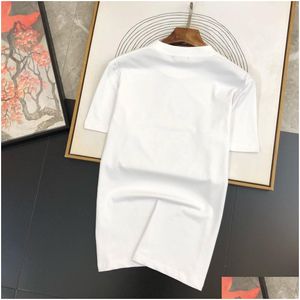 メンズプラスティーポロスメンズTシャツプラスサイズ緩んだ特大の半袖ピュアコットンファッションデザイナーブランドレター印刷CA DHAU4