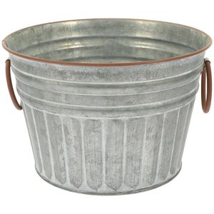 Velho ferro forjado vaso de flores desktop preto plantadores ao ar livre varanda balde decoração metal recipiente portátil 240311