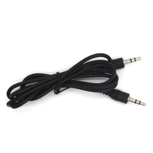 Black 35mm Silverplated Connectors Male to Male Aux Audio Cable For Speaker Phone Headphone MP3 MP4 DVD CD ECTA17A13A268512054