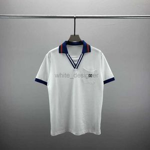 New Fashion London England Polos Shirts Mens 디자이너 폴로 셔츠 하이 스트리트 자수 인쇄 T 셔츠 남자 여름면 캐주얼 티셔츠 G766256R