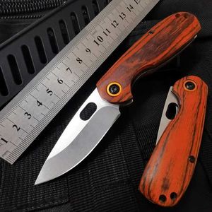 Tactical Knives Outdoor Survival Folding Knife for Man High Hardness Portable Self Defense Military Tactical Knives Wooden Knife HandleL2403