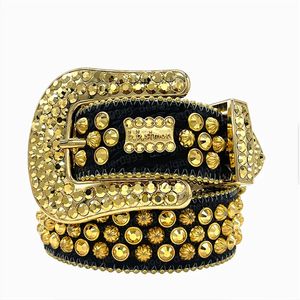 Men Women Bb Simon Belt Luxury Designer Belt Retro Needle Buckle BeltS 20 Color Crystal diamond