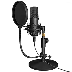 Microfones USB Microphone Kit 192/24bit BM800 Condenser Podcast Streaming Cardioid MIC för dator YouTube Gaming Recording