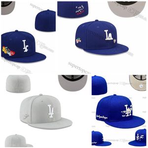 2024 Herren Baseball Voll geschlossene Kappen Sommer Royal Blue Letter Bone Männer Frauen Schwarz Farbe Alle 32 Teams Casual Sport Flat Fitted Hüte CaoNI Love Hustle Flowers F24-038