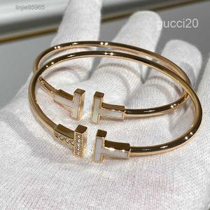 Fashion Designer Vgold Doublet Bracelet Women S925 Sterling Silver Rose Gold Semidiamond Semifritillary Certificate Fritillary Elastic Jew RVJ6