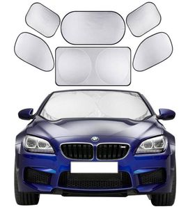 6pcsset Car Sun Shade Screen Full Car Front Side Rear Window Sunshade Curtain Windshield Shades Visor Cover Sun Block9537790