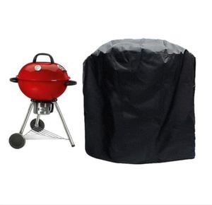 Black Waterproof BBQ Cover Round Heavy Duty Grill Weber Rain Barbacoa Anti Dust Gas Charcoal Electric Barbeque 19 Tents And Shelte2981586