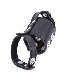 Penis Extender Cage Ring Dildo Restraints For Men Leather Cock Scrotum Bound Ball Stretcher Male 2107222843715