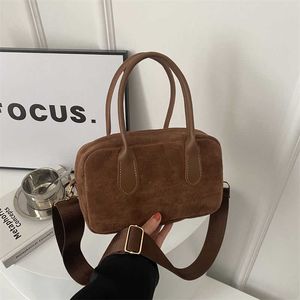 Cross Body Bag Autumn winter Frosted Korean Niche Women's Bowling Boston Handbag Women's