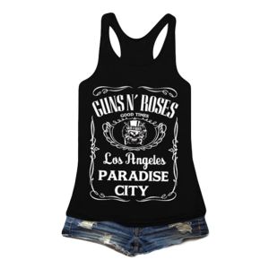 Tops Guns n Roses Band Top Grafik Tank Top Kadın Seksi Kolsuz Tee Nedensel Viski Femininas Gömlek Pamuk Yelek Gömlek Damla Nakliye