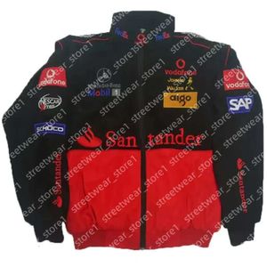 F1 Jacket Formula One Racing Jacket Af1s White Jacket Autumn And Winter Full Embroidered Logo Cotton Clothing Spot Sales F1 Clothe 839