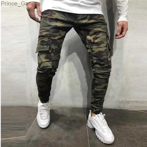 Men's Jeans Mens Fashion Joggers Camouflage Jeans Youth Personality Slim Trend Jeans Trousers Spring and Autumn Cargo 2022 New Mens PantsL2403