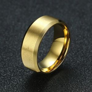 Classic Men Ring 14K Gold Wedding Jewelry Horus Cross Casual Male Band