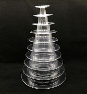 Tier Tower Macaron Display Stand Round Cake PVC Tray Birthday Wedding Rack Decorating Tools Other Bakeware7473941