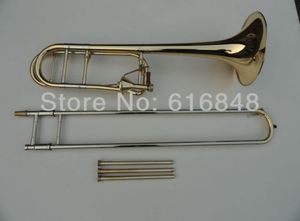 Alta qualidade tenor bronze trombone banhado a ouro trombone cônico edward 42 b tubos planos desenhados instrumentos musicais trombone1167623