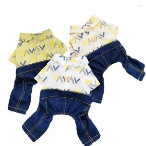 Vestuário para cães Cães Gatos Macacão Camisa Impressa Conjunto Design Pet Filhote de Cachorro Casaco Camiseta Primavera / Verão Roupas