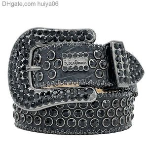 Män kvinnor BB Simon Belt Luxury Designer Belt Retro Needle Buckle Belt 20 Color Crystal Diamond Huiya06254P