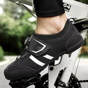 Sapatos de ciclismo masculino bicicleta de estrada anti-derrapante respirável triatlo esporte atlético