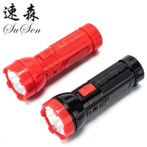 LED Flashlight Rechargeable Strong Light Mini Plastic Home Lighting Small Fire Emergency Outdoor Camping 248987