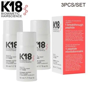 Schampo Conditioner 3st K18 50 ml Hårvård Ansiktsmask förblir i molekylen för att återställa permfärgad skadad mjuk och djupt reparation Cutin Scalp -förhållanden Q240316