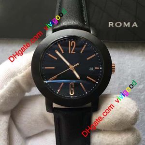 3 Styles Roma Men assiste nova moda 40mm com data de alta qualidade em aço inoxidável quartzo relógios318j