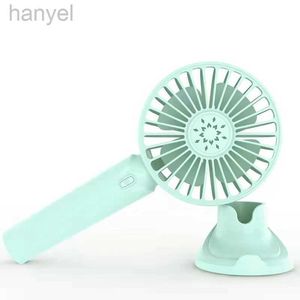 Electric Fans Handheld Portable Mini Personal Fan Usb Rechargeable Battery With Base Mobile Phone Bracket 3 Modes For office Outdoor Travel 240316