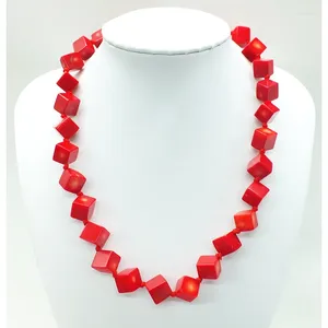 Колье 10 мм, уникальное изысканное ожерелье из красного коралла, настоящие ювелирные изделия, прекрасный настоящий цвет, 17 дюймов