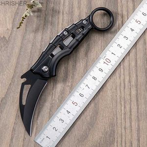 Tactical Knives Personalized Outdoor Folding Knife Small Folding Knife Barbecue Cutting Knife War Wolf Mini Folding Scimitar Folding ScimitarL2403