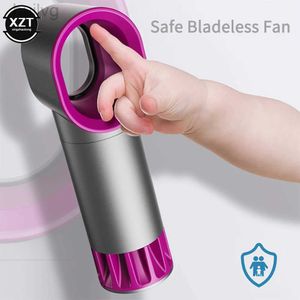 Electric Fans New Portable Small Fan USB Rechargeable Mute 3 Speed Level Adjustable Handheld Bladeless 240316