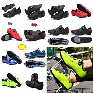 MTBq Cyqcling Shoes Men Sports Dirt Road Bike Shoes Flat Speed Cycling Sneakers Flats Mountain Bicycle Footwsaear SPD Cleats Shoes GAI