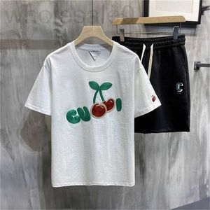 メンズTシャツデザイナー衣料卸売高品質の半袖男性女性のカジュアルで多用途の刺繍入りTシャツグラムダブルヤーンコン対綿L4JK