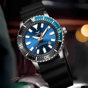 Other Watches HOT Business Mens Fully Automatic Mechanical ONOLA Genuine Leather Waterproof Casual Mens Clock Y240316